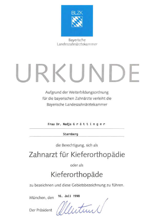 Kieferorthopäde / Facharzt für Kieferorthopädie