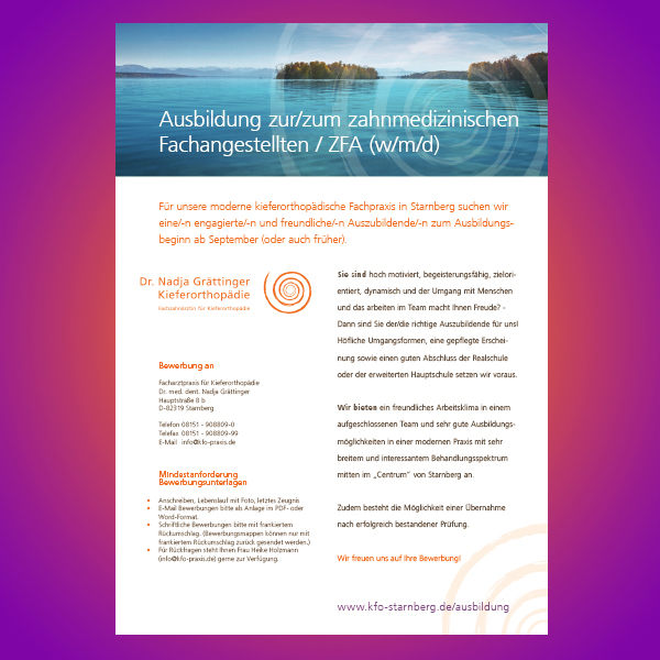 Ausbildungsangebot Zahnmedizinische Fachangestellte [PDF]